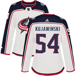 Women's Ryan Kujawinski Columbus Blue Jackets Authentic Away Jersey - White