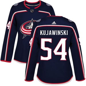 Women's Ryan Kujawinski Columbus Blue Jackets Authentic Home Jersey - Navy