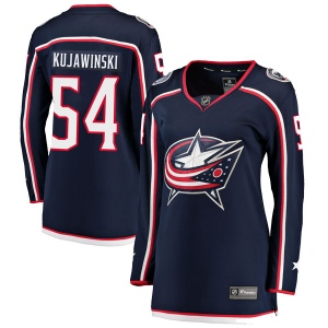 Women's Ryan Kujawinski Columbus Blue Jackets Breakaway Home Jersey - Navy