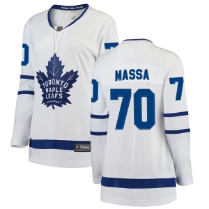 Women's Ryan Massa Toronto Maple Leafs Breakaway Away Jersey - White