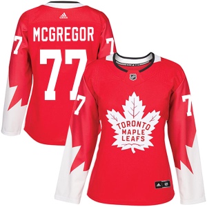 Women's Ryan McGregor Toronto Maple Leafs Authentic Alternate Jersey - Red