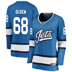 Women's Ryan Olsen Winnipeg Jets Breakaway Alternate Jersey - Blue