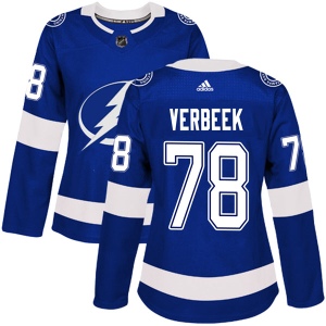 Women's Ryan Verbeek Tampa Bay Lightning Authentic Home Jersey - Blue