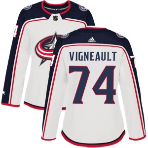 Women's Sam Vigneault Columbus Blue Jackets Authentic Away Jersey - White