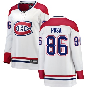 Women's Saverio Posa Montreal Canadiens Breakaway Away Jersey - White