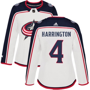 Women's Scott Harrington Columbus Blue Jackets Authentic Away Jersey - White