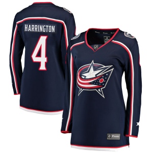 Women's Scott Harrington Columbus Blue Jackets Breakaway Home Jersey - Navy