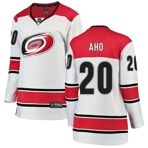 Women's Sebastian Aho Carolina Hurricanes Breakaway Away Jersey - White