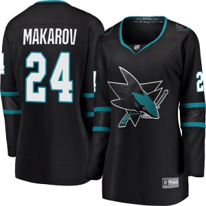 Women's Sergei Makarov San Jose Sharks Breakaway Alternate Jersey - Black