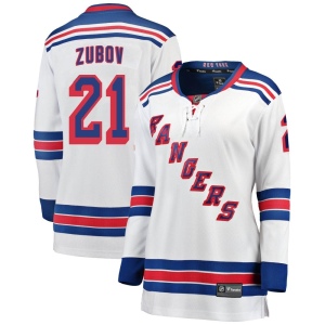 Women's Sergei Zubov New York Rangers Breakaway Away Jersey - White