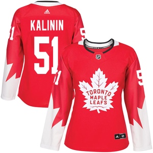 Women's Sergey Kalinin Toronto Maple Leafs Authentic Alternate Jersey - Red