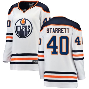 Women's Shane Starrett Edmonton Oilers Authentic Away Breakaway Jersey - White