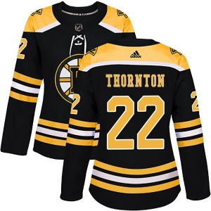 Women's Shawn Thornton Boston Bruins Authentic Home Jersey - Black