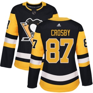 Women's Sidney Crosby Pittsburgh Penguins Authentic Home Jersey - Black