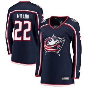 Women's Sonny Milano Columbus Blue Jackets Breakaway Home Jersey - Navy