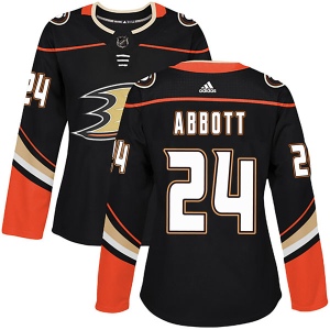 Women's Spencer Abbott Anaheim Ducks Authentic Home Jersey - Black