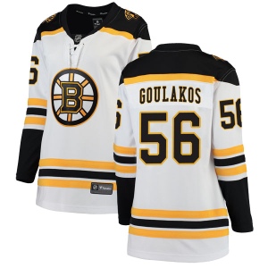 Women's Spiro Goulakos Boston Bruins Breakaway Away Jersey - White