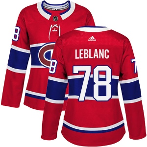 Women's Stefan LeBlanc Montreal Canadiens Authentic Home Jersey - Red