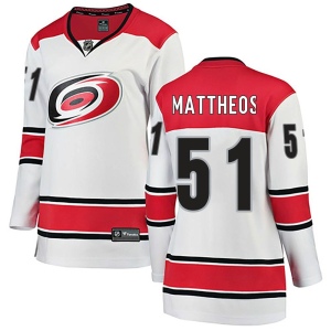 Women's Stelio Mattheos Carolina Hurricanes Breakaway Away Jersey - White