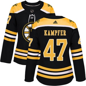 Women's Steve Kampfer Boston Bruins Authentic Home Jersey - Black