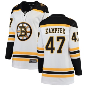 Women's Steve Kampfer Boston Bruins Breakaway Away Jersey - White