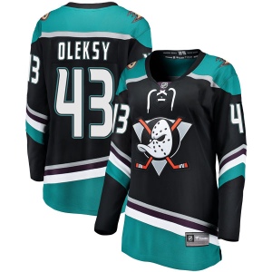 Women's Steven Oleksy Anaheim Ducks Breakaway Alternate Jersey - Black