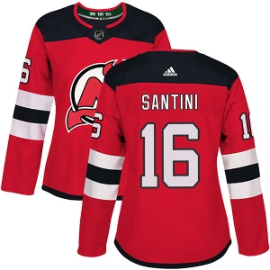 Women's Steven Santini New Jersey Devils Authentic Home Jersey - Red