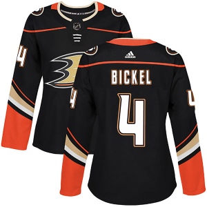 Women's Stu Bickel Anaheim Ducks Authentic Home Jersey - Black