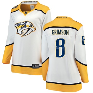 Women's Stu Grimson Nashville Predators Breakaway Away Jersey - White