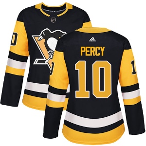 Women's Stuart Percy Pittsburgh Penguins Authentic Home Jersey - Black