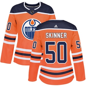 Women's Stuart Skinner Edmonton Oilers Authentic r Home Jersey - Orange