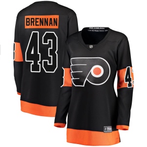 Women's T.J. Brennan Philadelphia Flyers Breakaway Alternate Jersey - Black