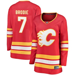 Women's T.J. Brodie Calgary Flames Breakaway Alternate Jersey - Red