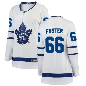 Women's T.J. Foster Toronto Maple Leafs Breakaway Away Jersey - White