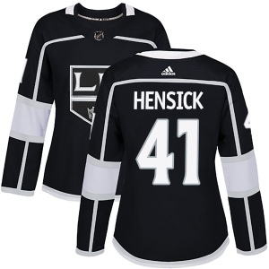 Women's T.J. Hensick Los Angeles Kings Authentic Home Jersey - Black