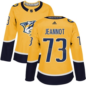 Women's Tanner Jeannot Nashville Predators Authentic Home Jersey - Gold