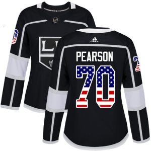 Women's Tanner Pearson Los Angeles Kings Authentic USA Flag Fashion Jersey - Black