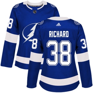 Women's Tanner Richard Tampa Bay Lightning Authentic Home Jersey - Blue