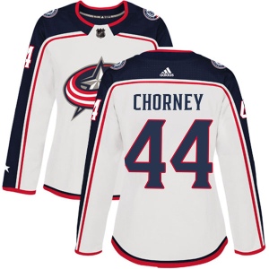 Women's Taylor Chorney Columbus Blue Jackets Authentic Away Jersey - White