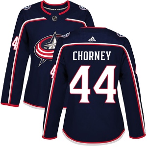 Women's Taylor Chorney Columbus Blue Jackets Authentic Home Jersey - Navy