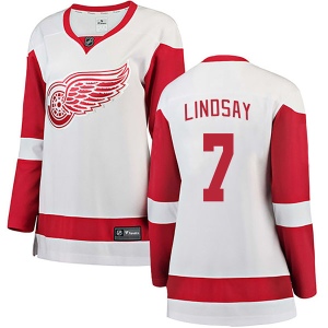 Women's Ted Lindsay Detroit Red Wings Breakaway Away Jersey - White