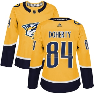 Women's Teddy Doherty Nashville Predators Authentic Home Jersey - Gold