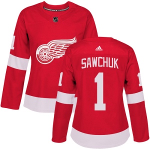 Women's Terry Sawchuk Detroit Red Wings Authentic Home Jersey - Red