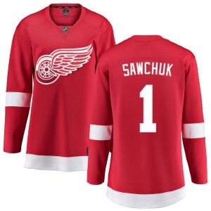 Women's Terry Sawchuk Detroit Red Wings Home Breakaway Jersey - Red