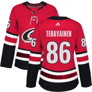 Women's Teuvo Teravainen Carolina Hurricanes Authentic Home Jersey - Red