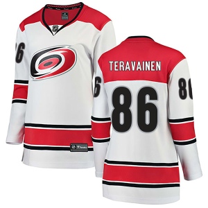 Women's Teuvo Teravainen Carolina Hurricanes Breakaway Away Jersey - White