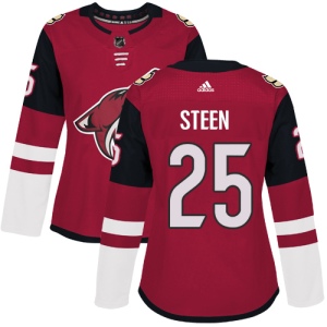 Women's Thomas Steen Arizona Coyotes Authentic Burgundy Home Jersey - Red