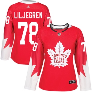 Women's Timothy Liljegren Toronto Maple Leafs Authentic Alternate Jersey - Red