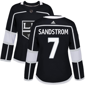 Women's Tomas Sandstrom Los Angeles Kings Authentic Home Jersey - Black