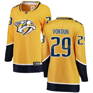 Women's Tomas Vokoun Nashville Predators Breakaway Home Jersey - Yellow